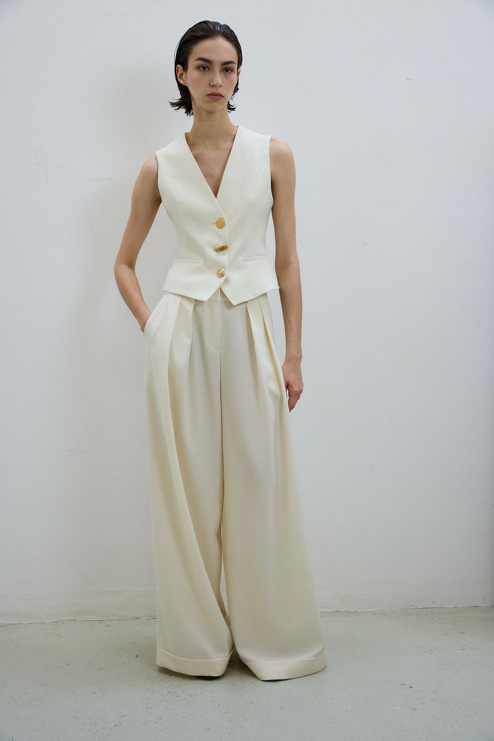 Fran-Mila Pant, Color: butter, Size: 36