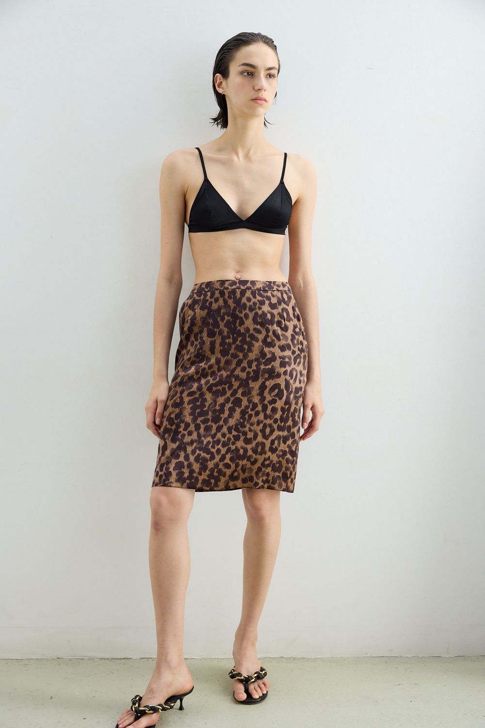 Fran-Poppy Skirt, Color: leopard, Size: 38