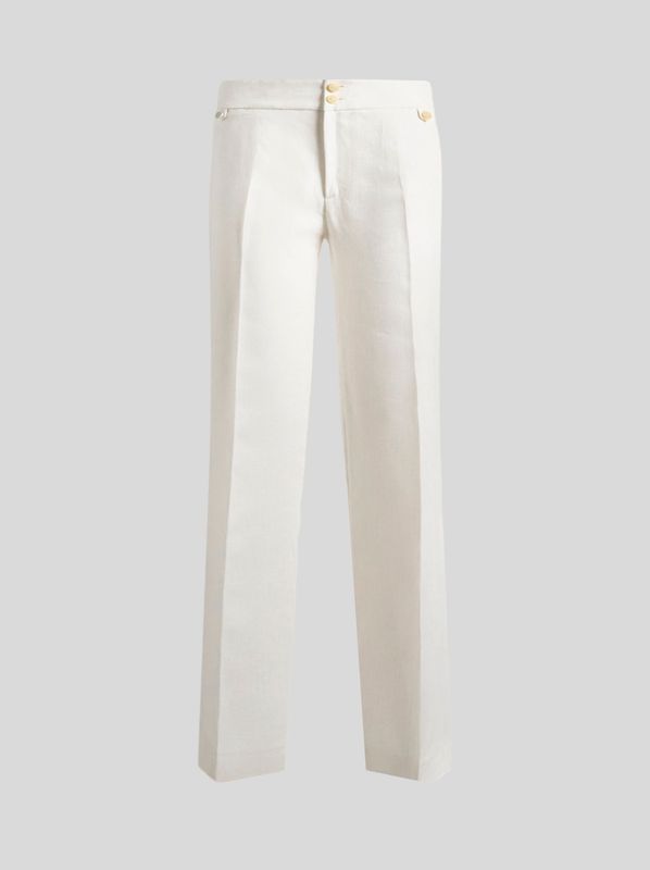 Etro-Flared Linen Trousers