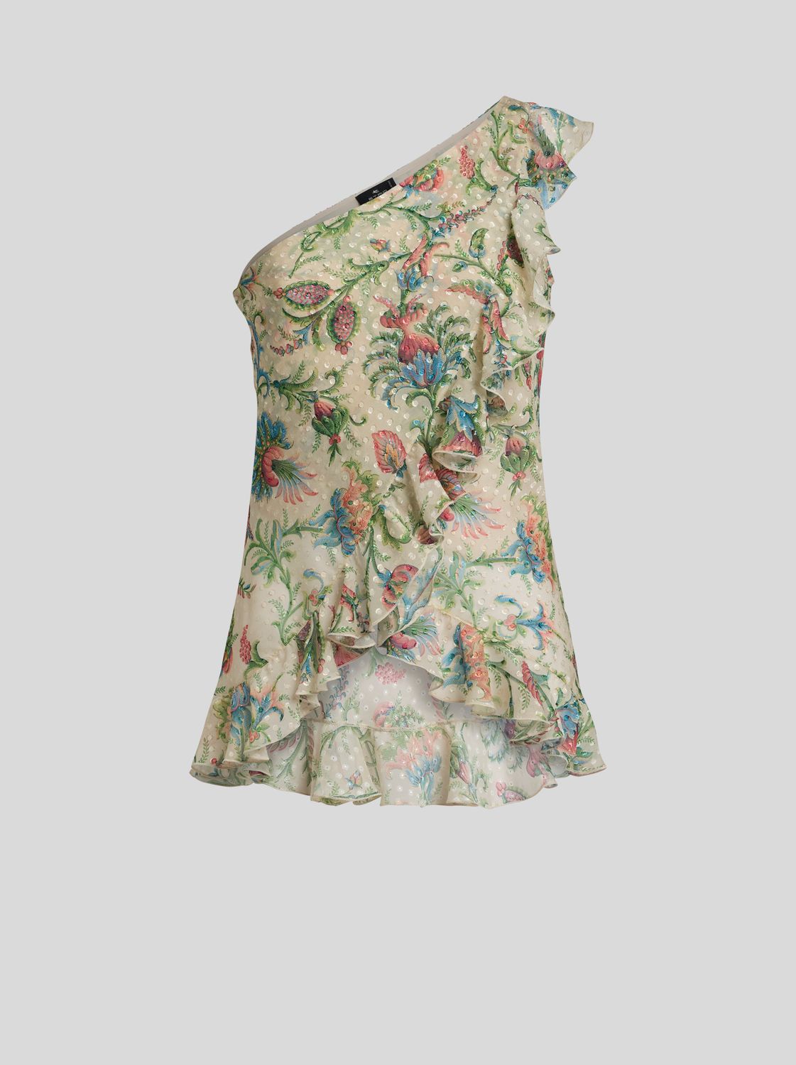 Etro-One Shoulder Top, Color: beige/multi, Size: 40