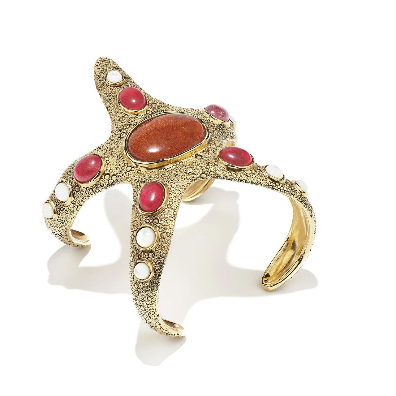 Goos-Lagune Starfish Cuff, Color: caramel/indian red, Size: XS