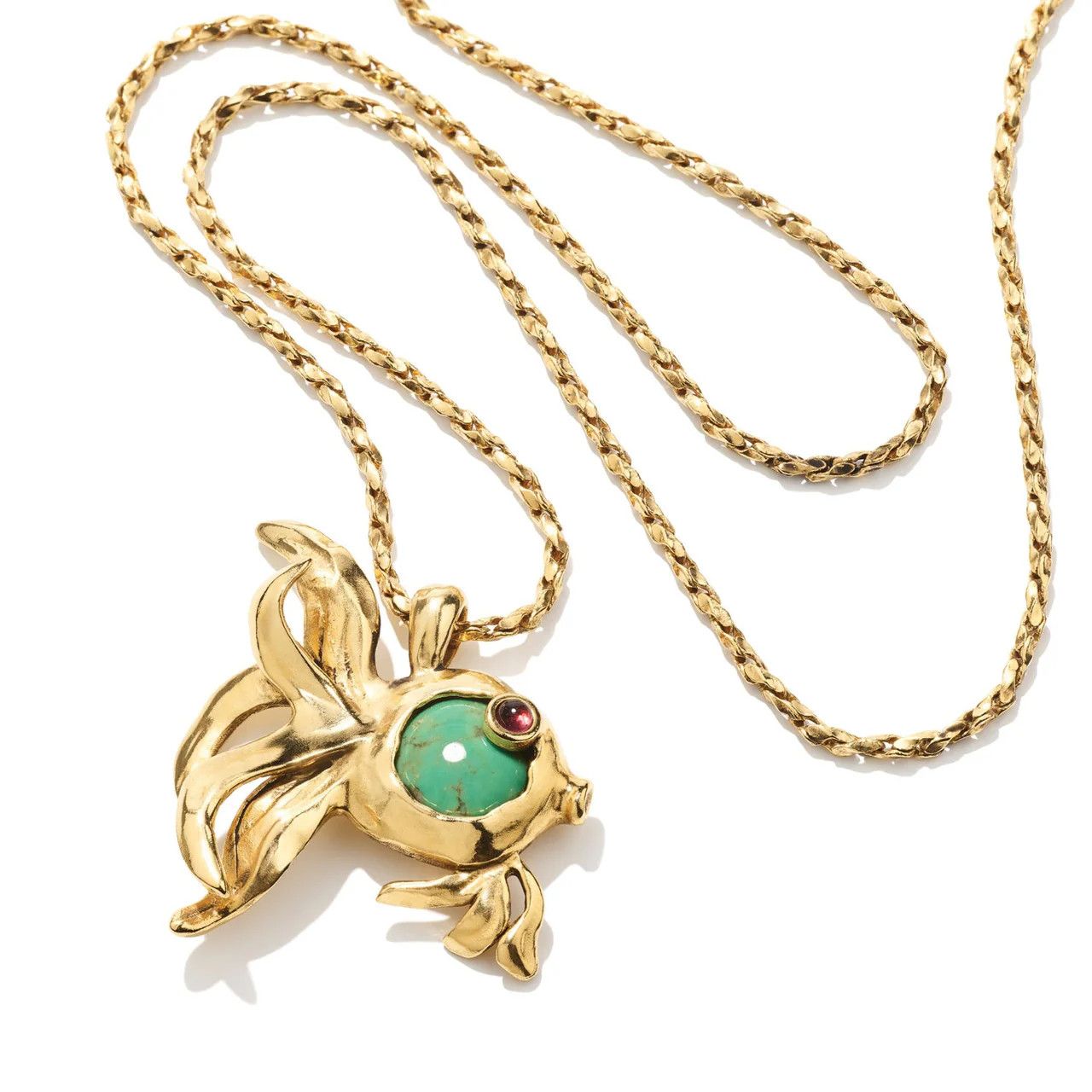 Goos-Lagune Fish Pendant Necklace, Color: turquoise, Size: OS