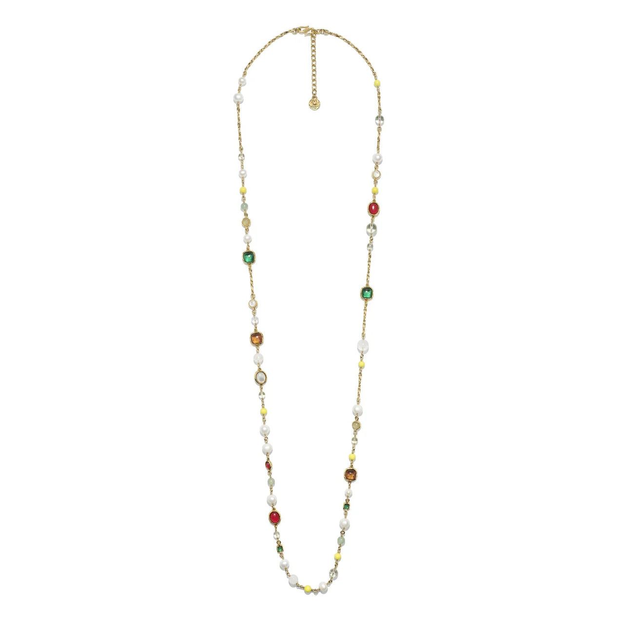 Goos-Lagune Long Mutlipearl Necklace, Color: multi/gold, Size: OS