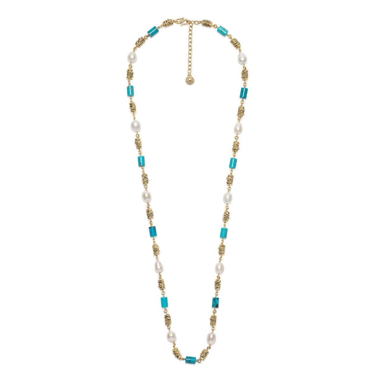 Goos-Ariane Long Necklace, Color: turquoise, Size: OS