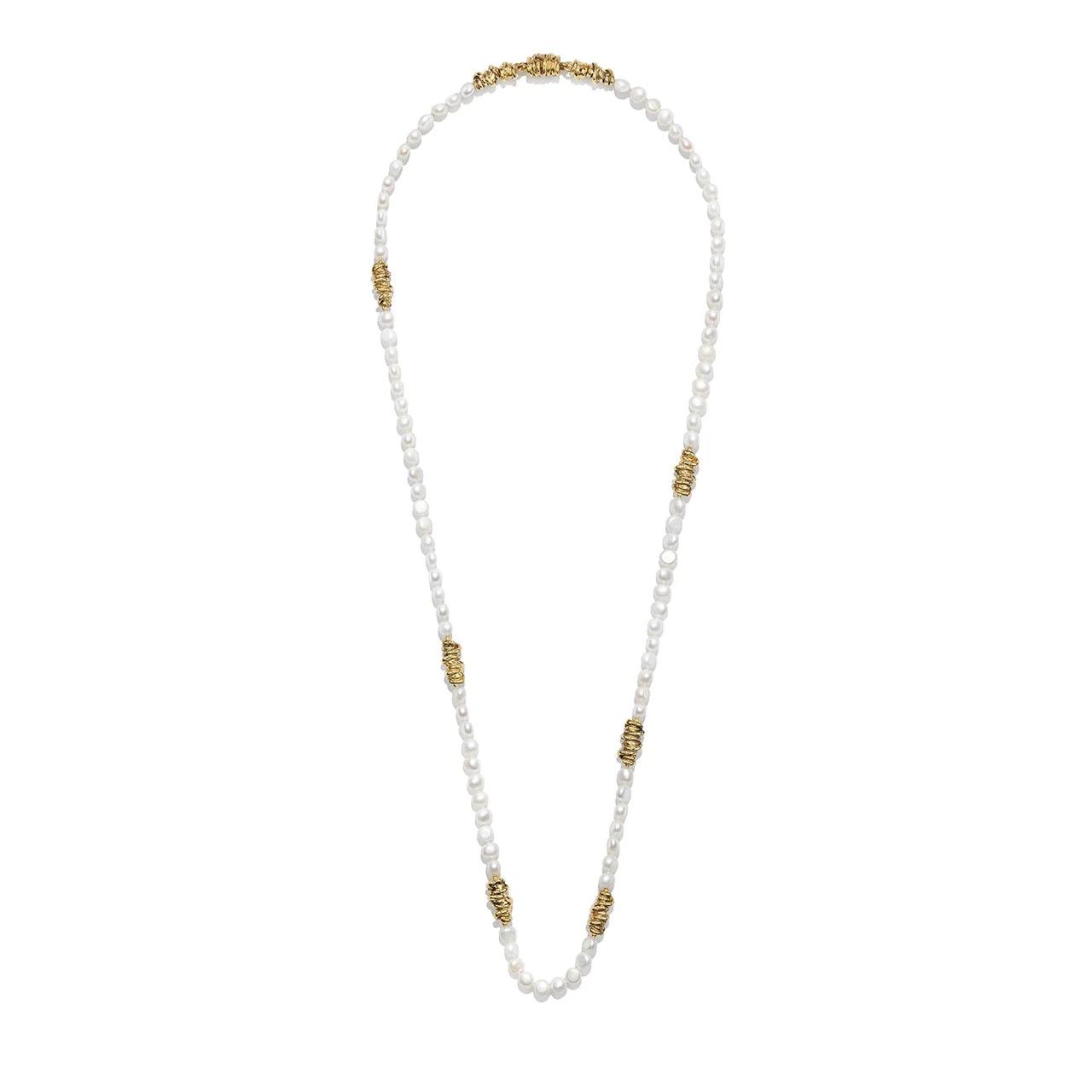 Goos-Riviera Long Pearls Necklace, Color: white, Size: OS