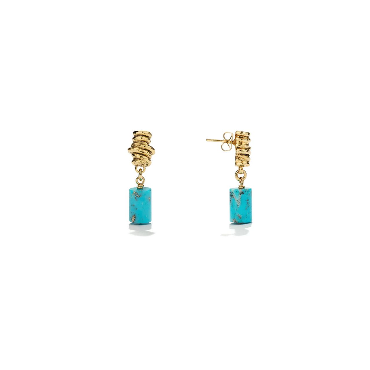 Goos-Ariane Pin Earrings, Color: turquoise, Size: OS