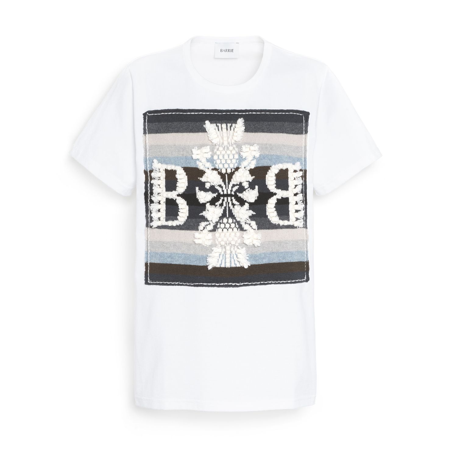 Bar-Thistle Stripes Tee Shirt, Color: blue/black/white, Size: S