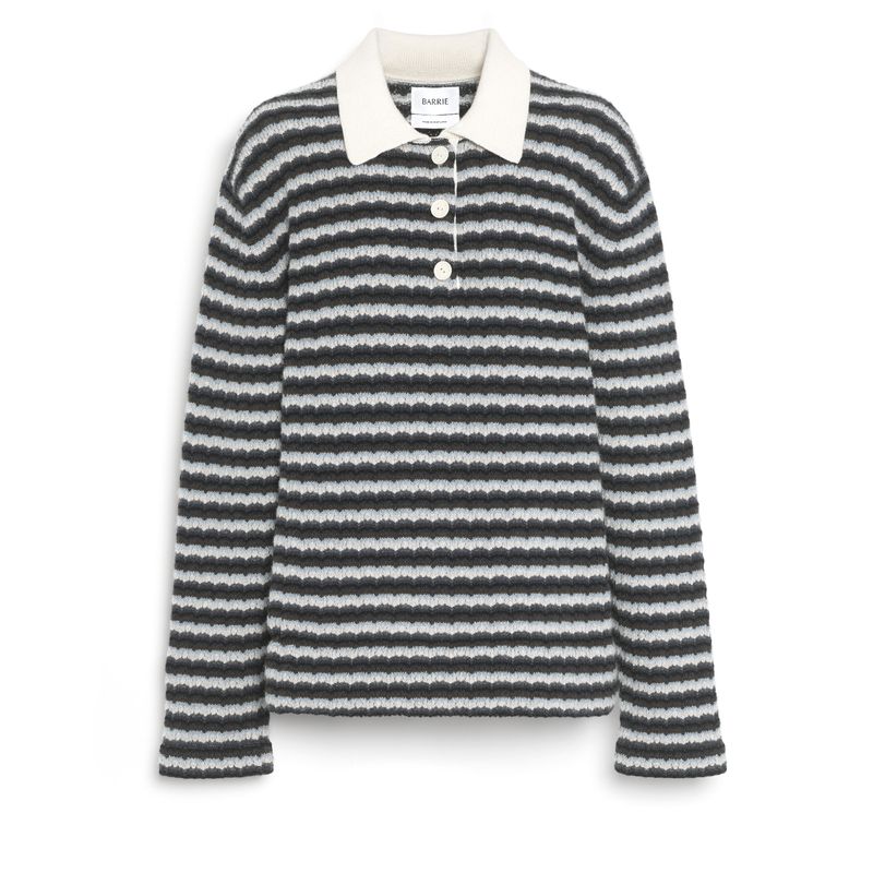 Bar-Gradient Logo Lace LS Top