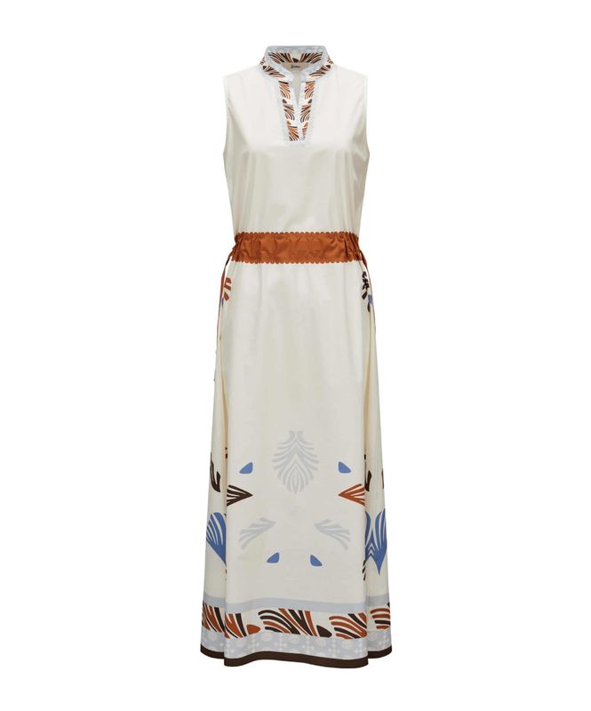 Her-Summer Print Sleeveless Dress
