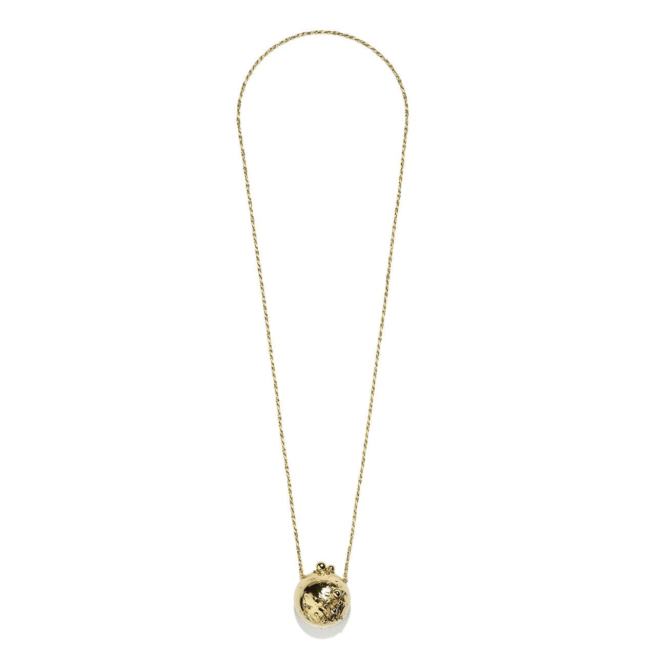 Goos-Celeste Moon Locket Necklace, Color: yellow/gold, Size: OS