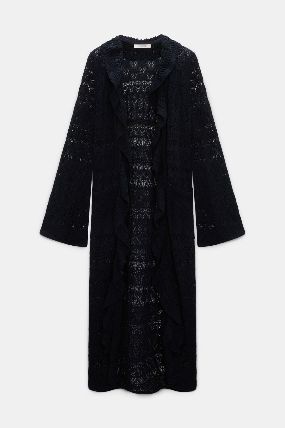 Schu-Bohemian Lace Coat, Color: dark navy, Size: 2
