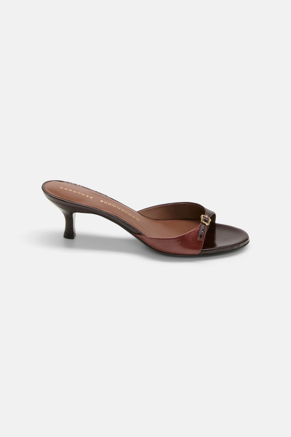 Schu-Crackle Shine Kitten Heel, Color: bordeaux/rust/tan mix, Size: I37