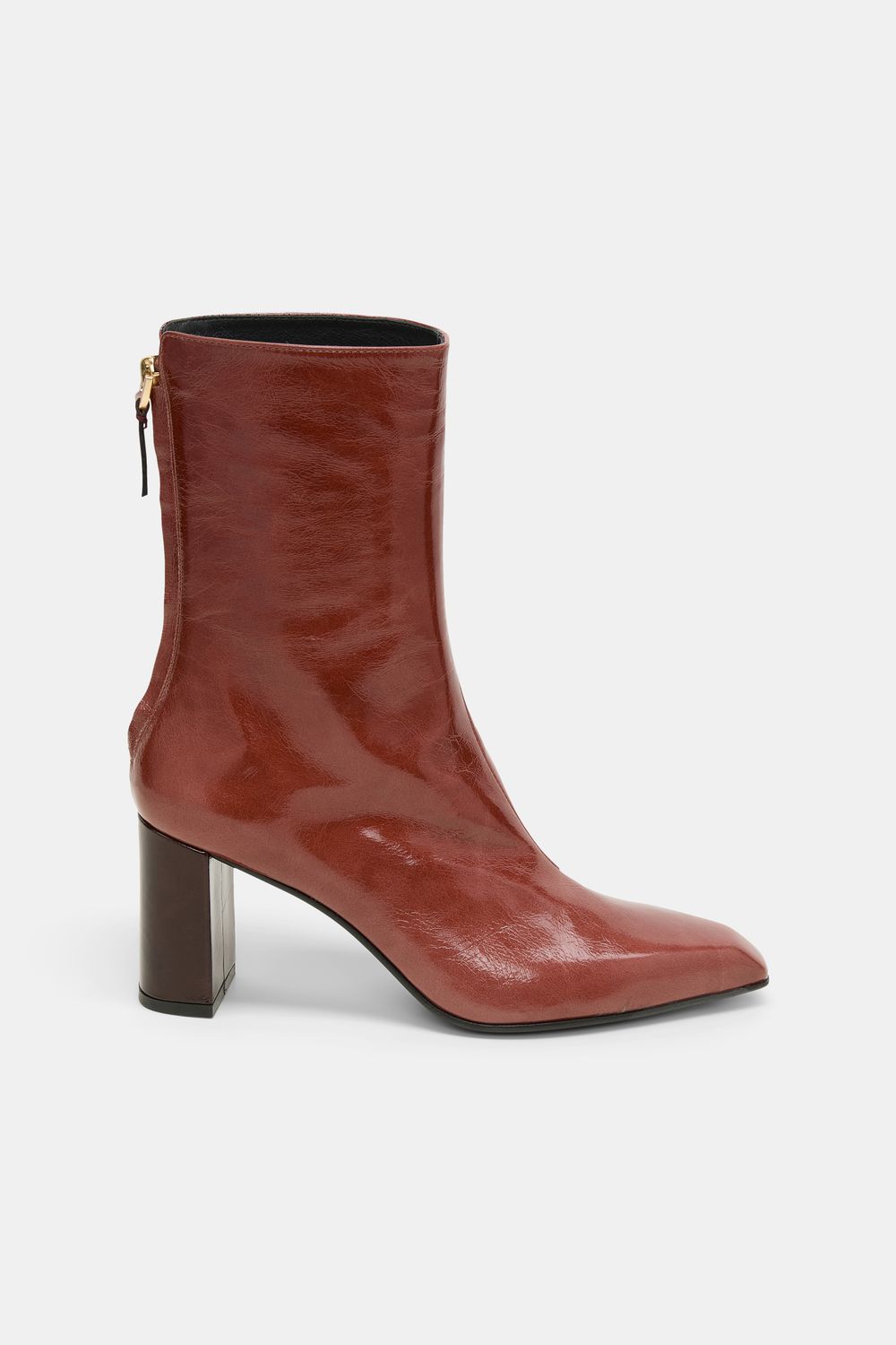 Schu-Crackle Shine Ankle Boot, Color: bordeaux/rust/tan mix, Size: I37