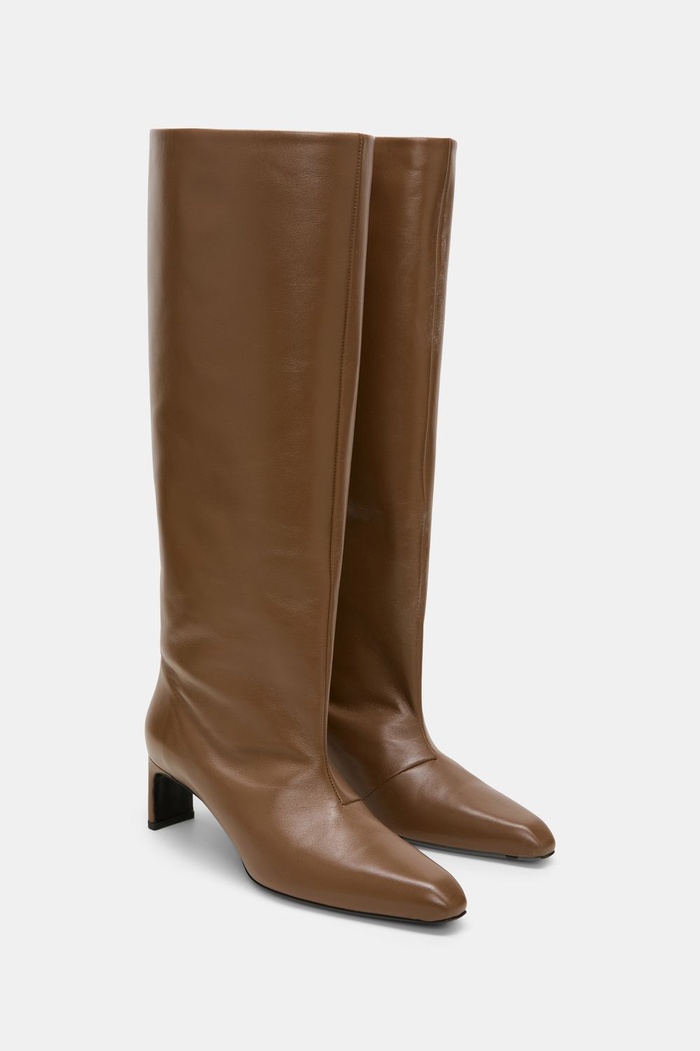 Schu-Edgy Luxury Tall Wide Boots, Color: porcini, Size: I37
