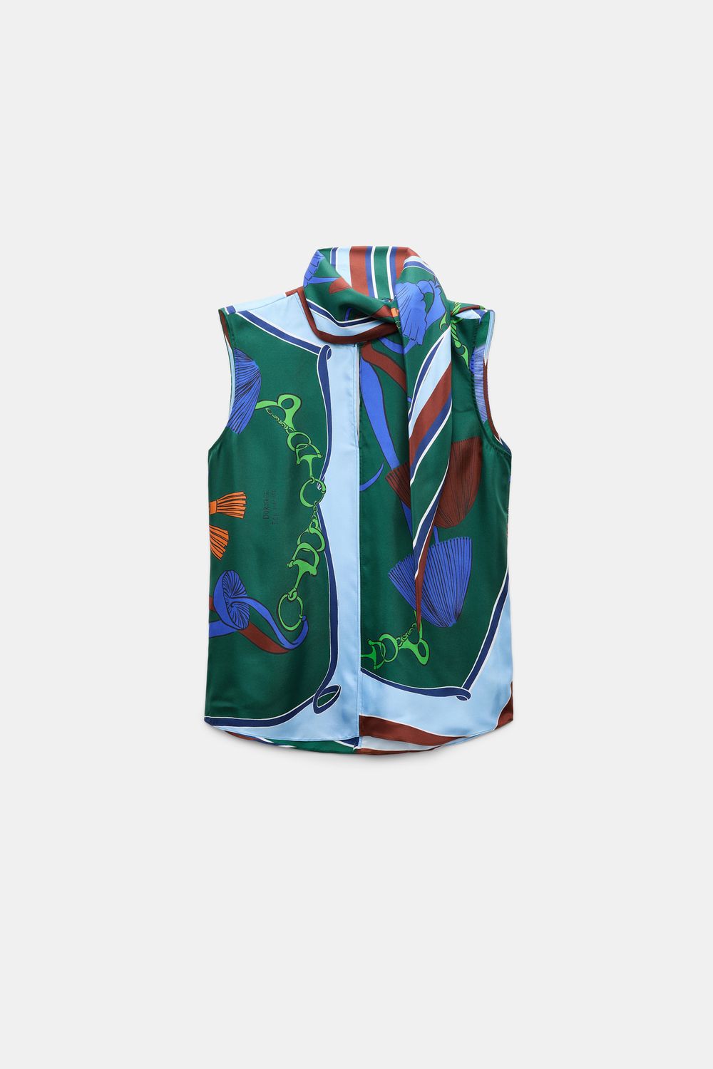 Schu-Cosmic Funghi Top, Color: colorful ribbon scarf, Size: 1