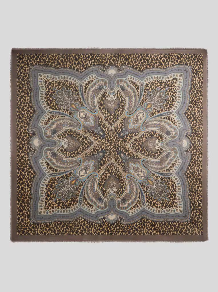 Etro-Aida Shawl 140x140, Color: Leo print, Size: OS