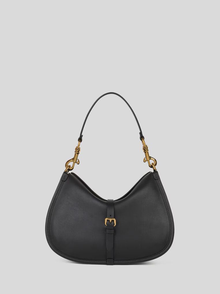 Etro-Crossbody Pony Leather Handbag, Color: black, Size: M