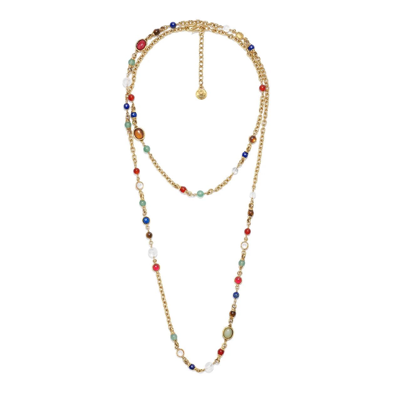 Goos-Theia Long Necklace, Color: yellow gold, Size: OS