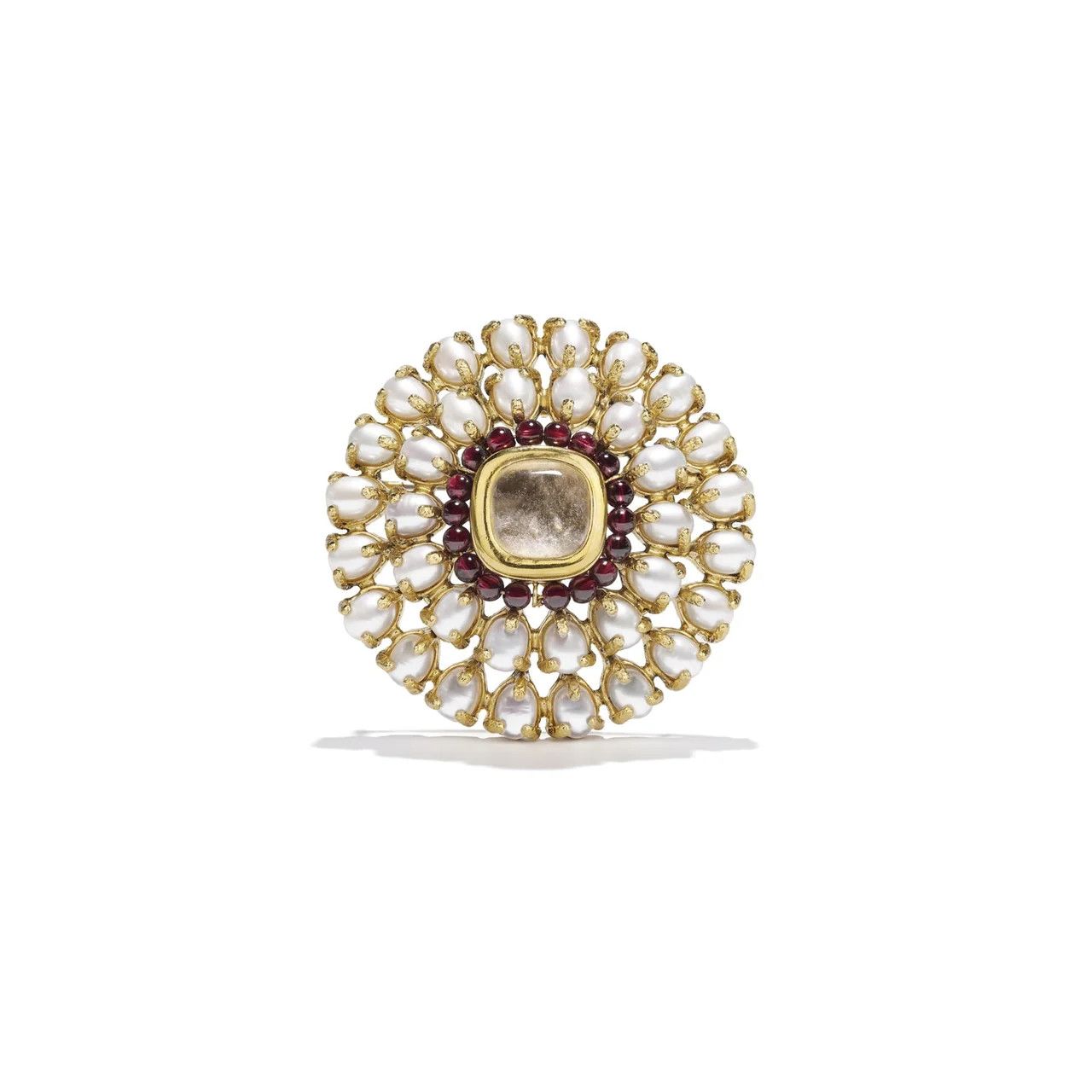 Goos-Perles Baroques Brooch, Color: white pearl, Size: 2R