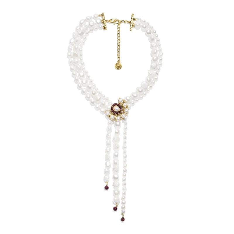 Goos-Perles Baroques Tie Necklace