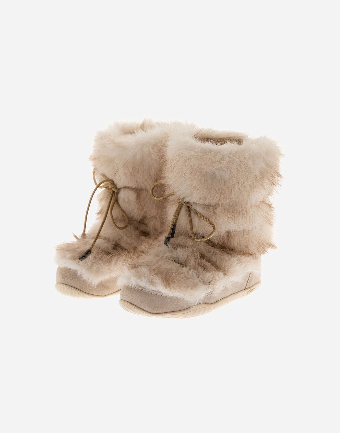 Her-Winter Faux Fur Boots, Color: open white, Size: I37