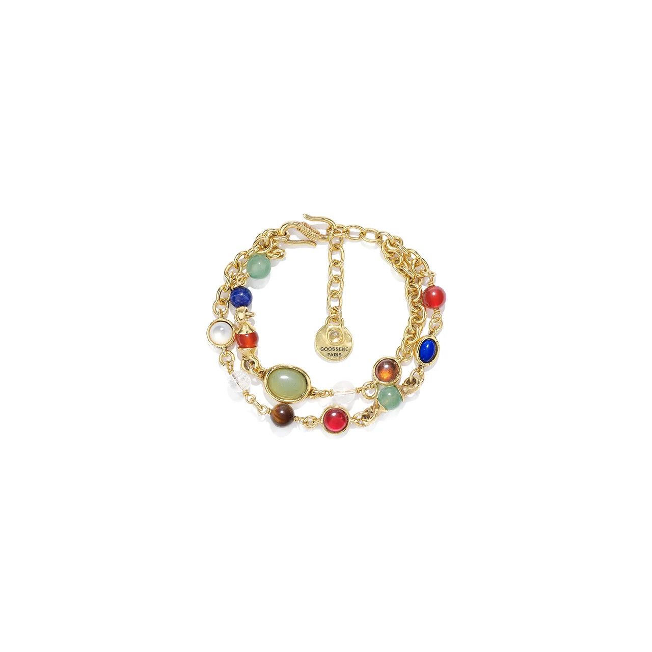 Goos-Theia Double Strand Bracelet, Color: yellow gold, Size: OS
