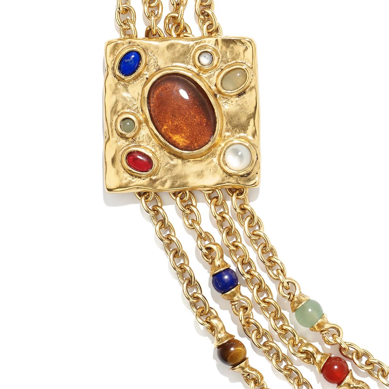 Goos-Collier Multi Rang Theia, Color: yellow gold, Size: OS