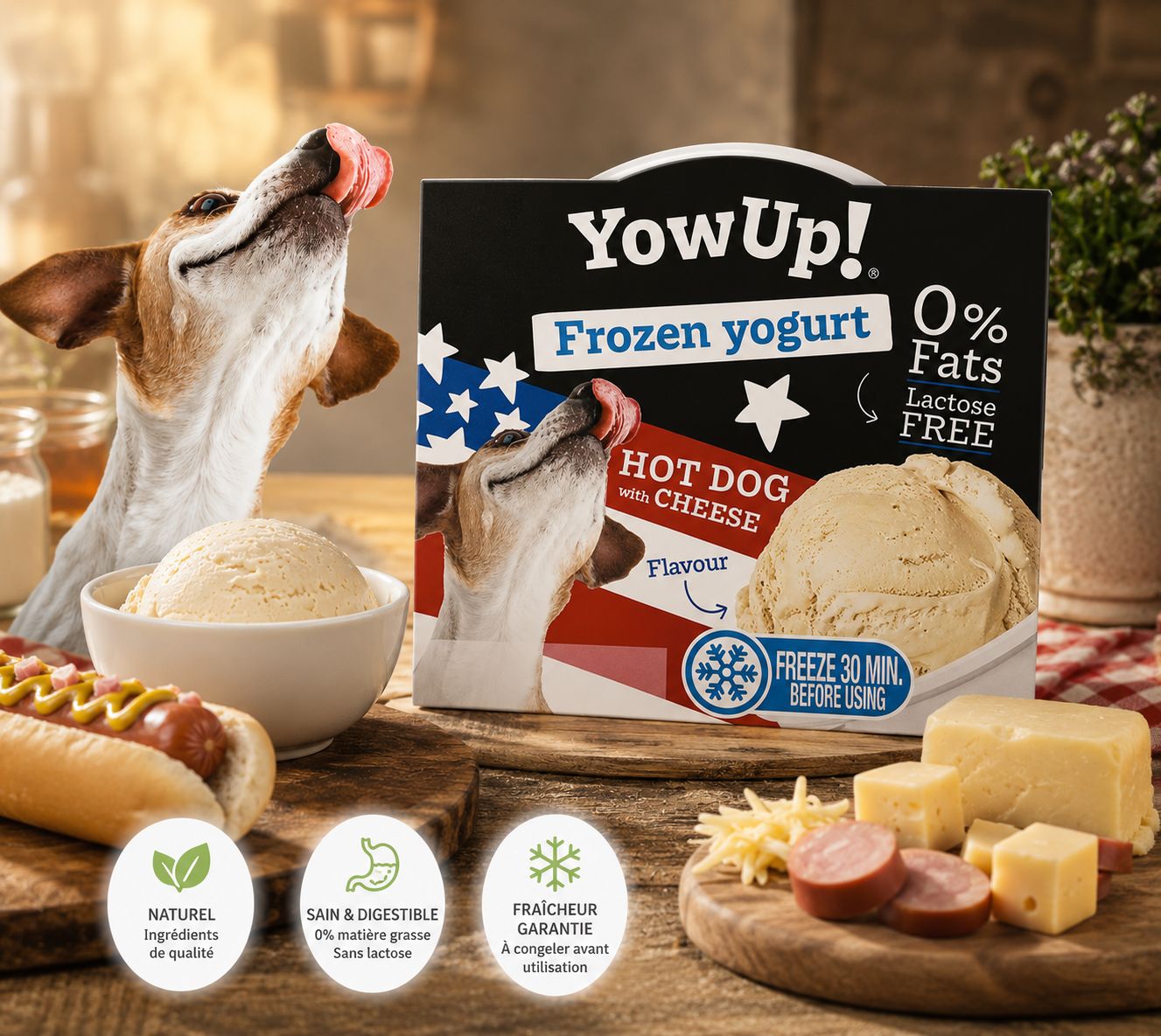 YOWUP GLACE HOT-DOG CHEESE 110G