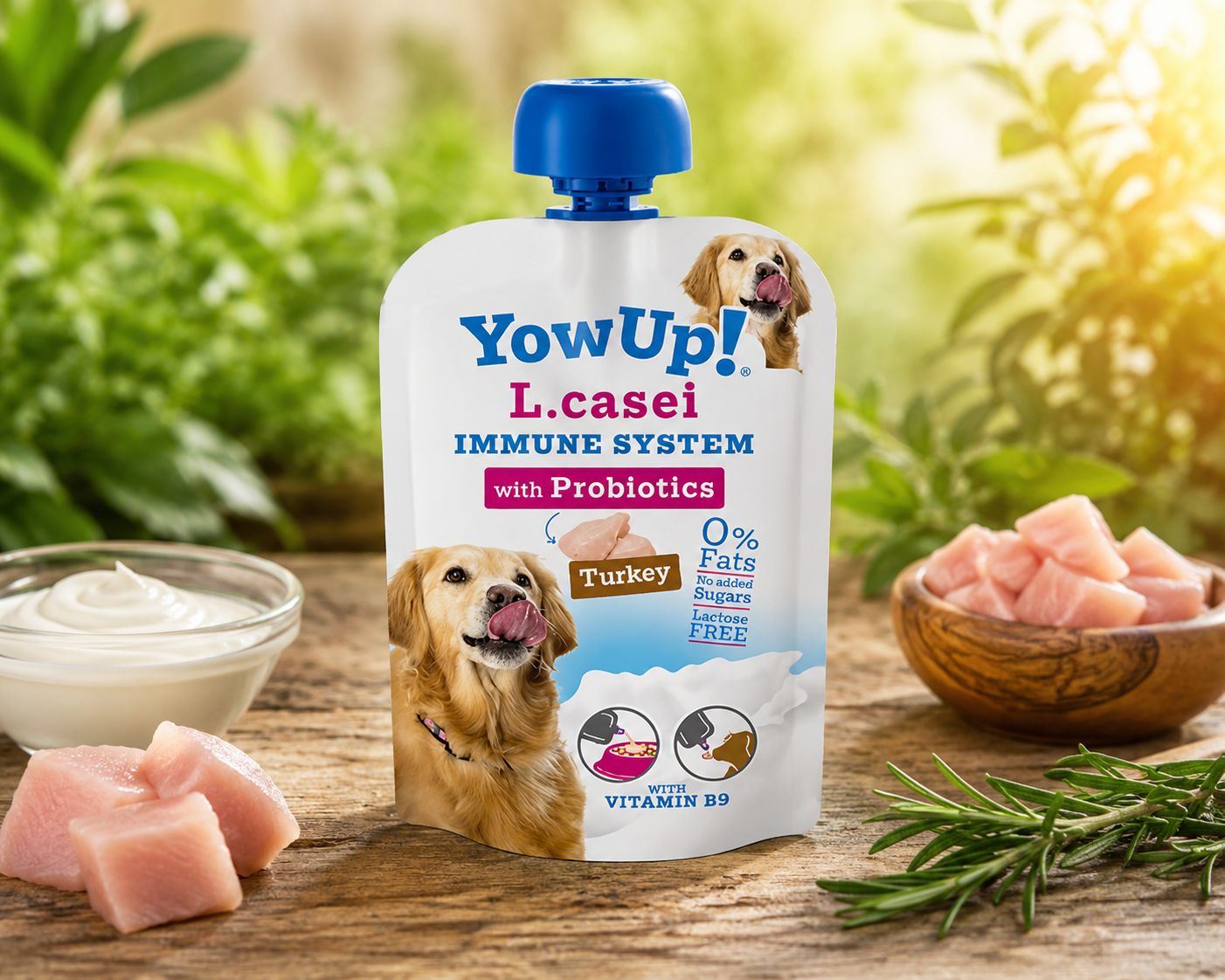 YOWUP PROBIOTIQUES L-CASEI DINDE POUR CHIEN 115G
