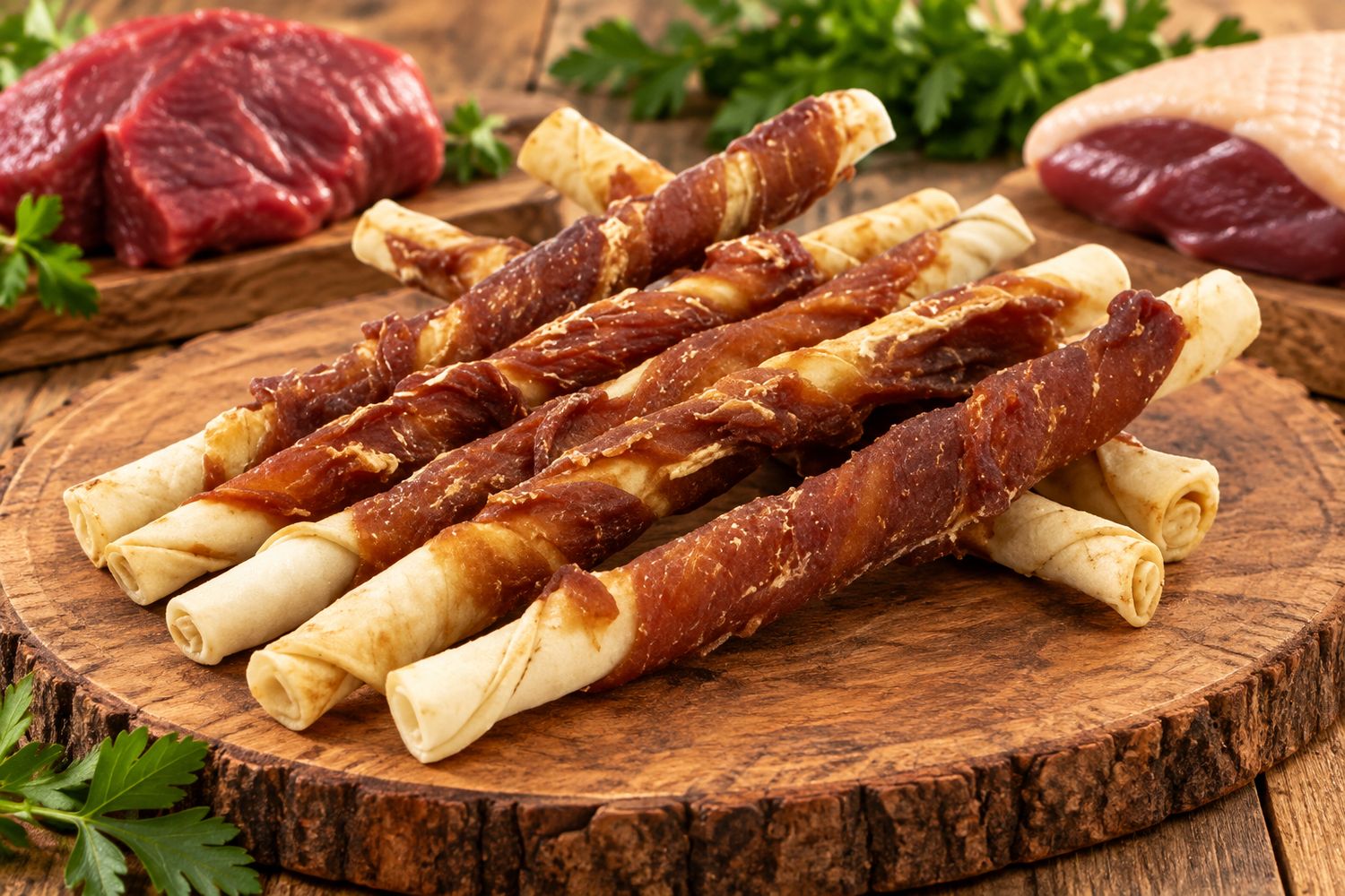 STICK A MACHER AU BOEUF - CANARD POUR CHIEN