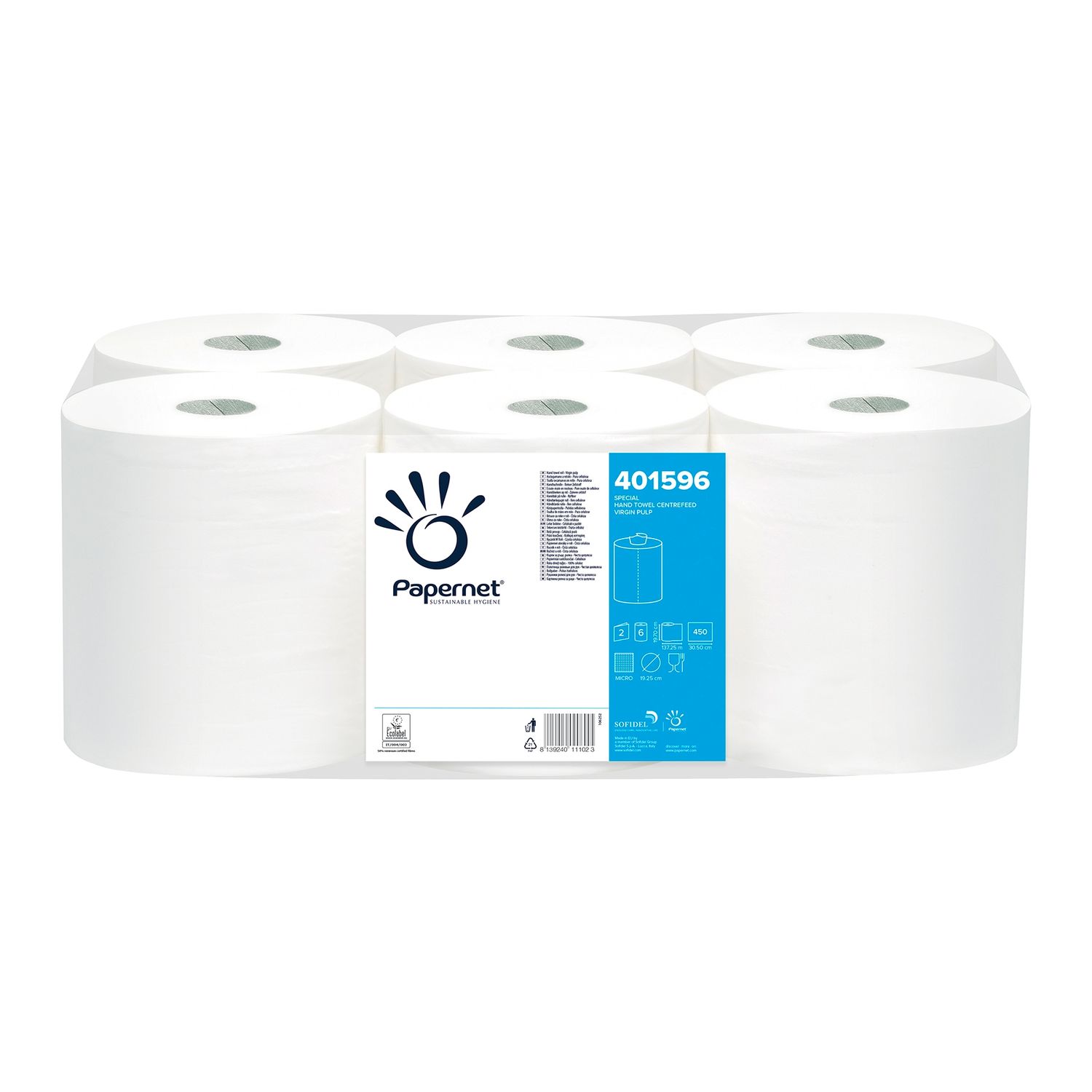 Papernet White Centrefeed Rolls 150mx6 Rolls