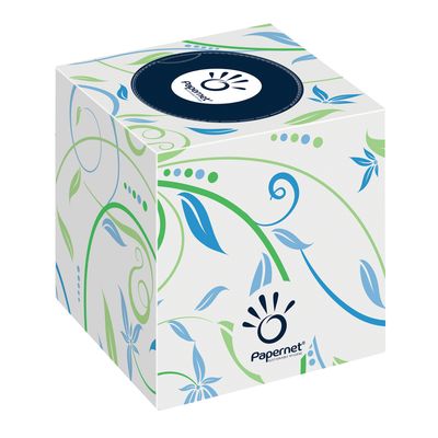 Papernet Facial Tissues Cubed 16 packs per case