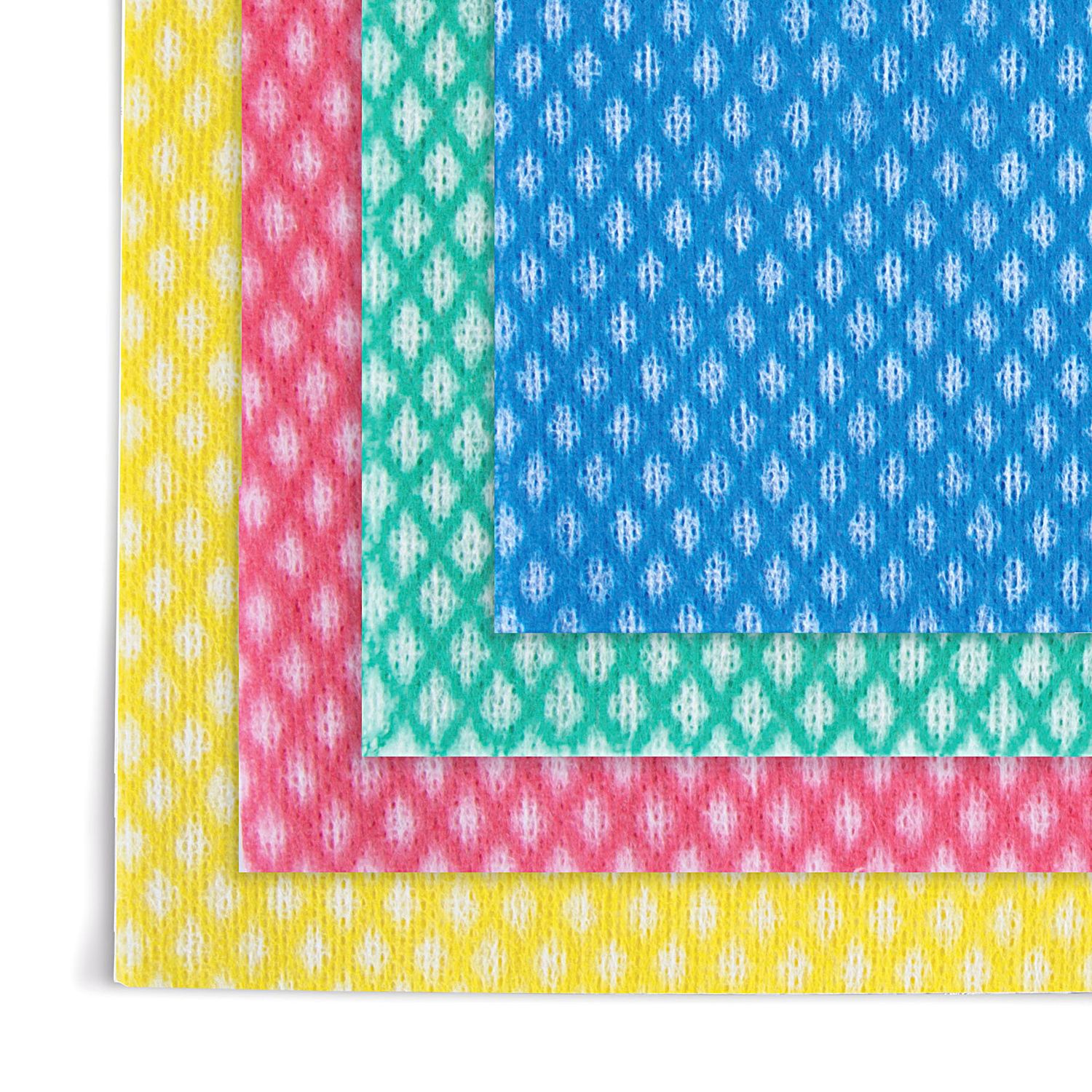 Multipurpose Cloths - Pack of 10 - Blue, Green, Red & Yellow