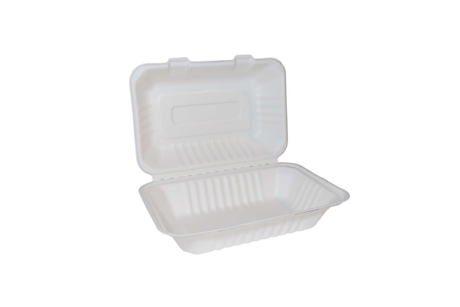 White Moulded Fibre Clamshells - Choice of 4, Item: 9" x 6" Moulded Fibre Clamshell - 250 per case