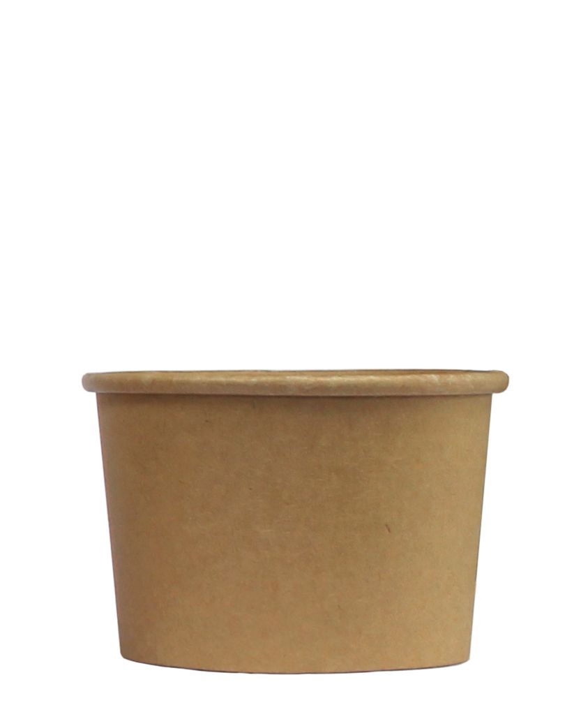 Kraft Heavy Duty Soup Pots (PP Lined)  - Choice of 2, Size: 8oz Kraft HD Soup Pot (240ml)
