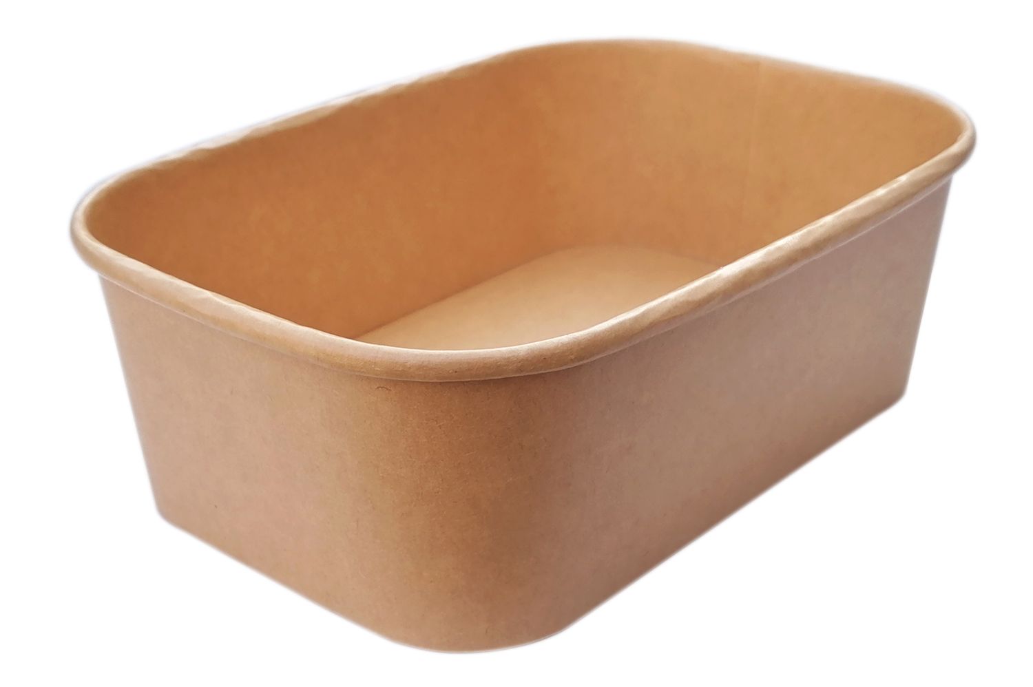 Kraft Rectangular Deli Bowl 25oz (PE Lined) - 300 units per case