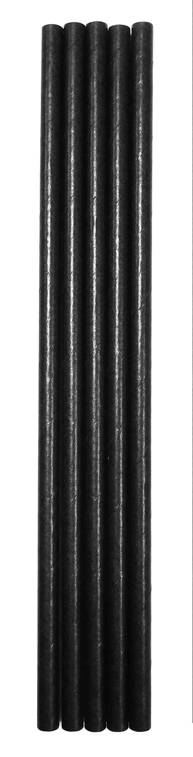 Black Cocktail Paper Straw (145mm) - 5000 units per case