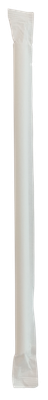 White Individually Wrapped Paper Straw - 5000 units per case