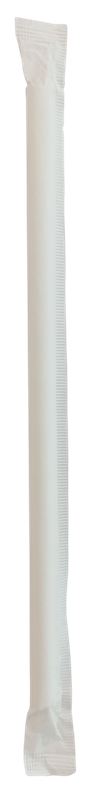 White Individually Wrapped Paper Straw - 5000 units per case