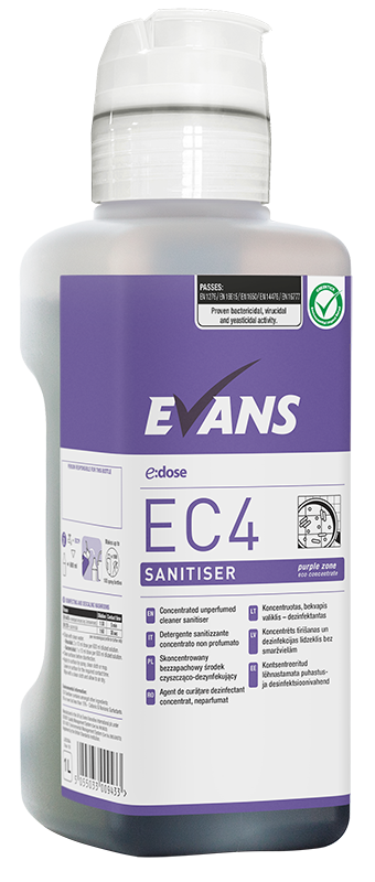 Evans Vanodine E Dose EC4 Sanitiser 1l