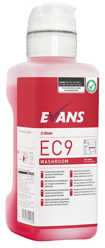 Evans Vanodine E Dose EC9 Washroom Cleaner 1l
