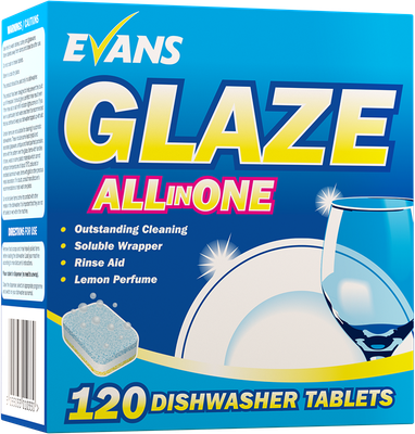 Evans Vanodine Glaze 5 in 1 Dishwasher Tablets