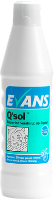 Evans Vanodine Q-Sol Washing up Liquid 6x1l
