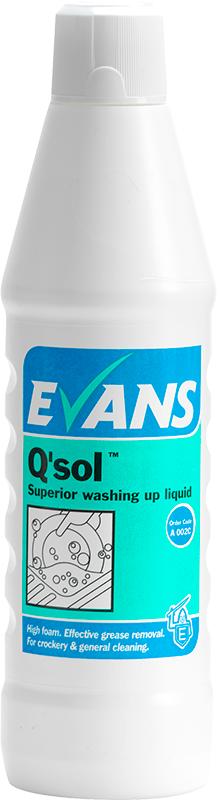 Evans Vanodine Q-Sol Washing up Liquid 6x1l