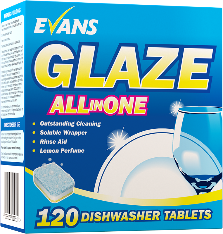 Evans Vanodine Glaze 5 in 1 Dishwasher Tablets