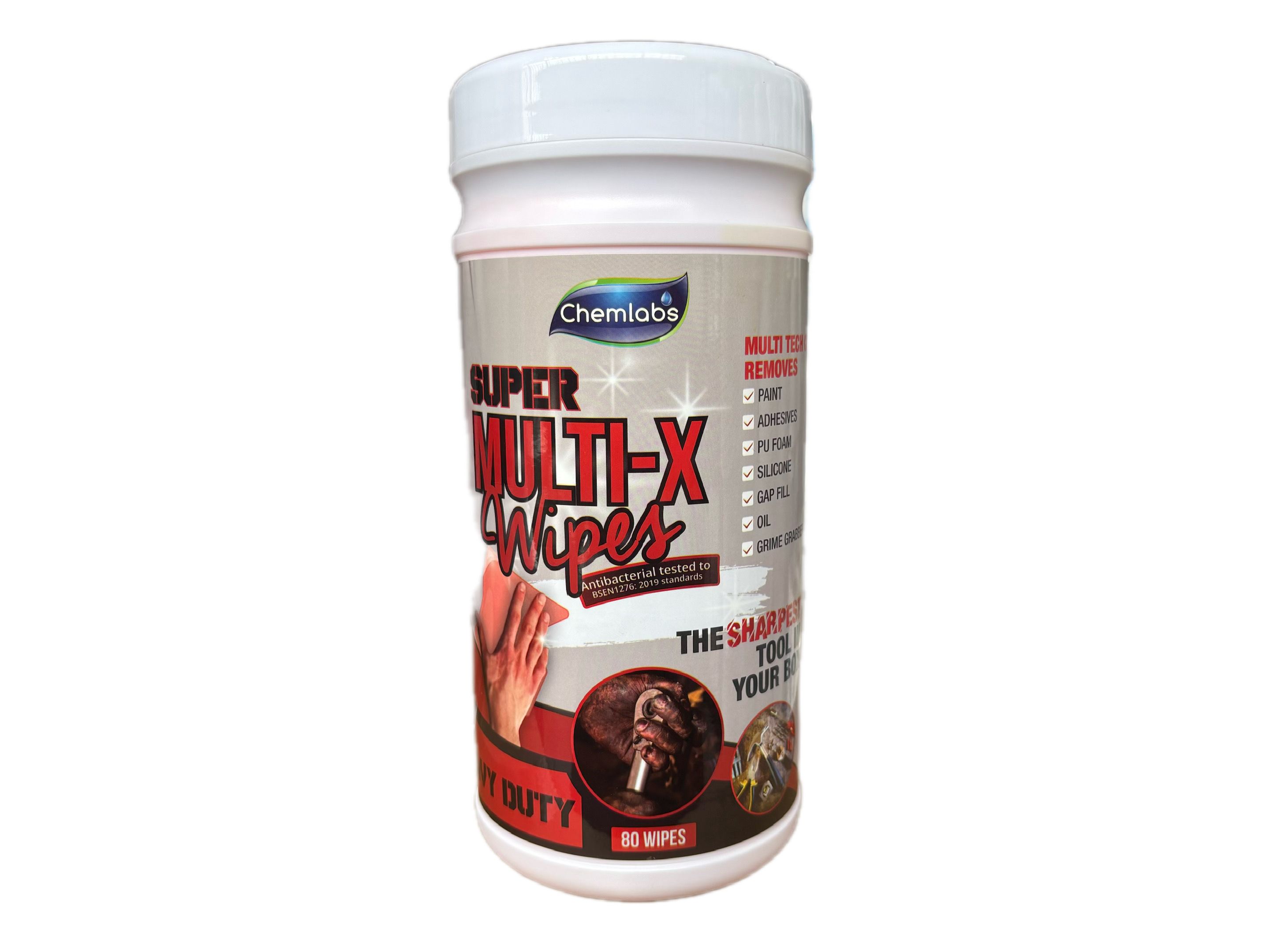 Chemlabs Super Multi-X Hand Wipes - Case of 12