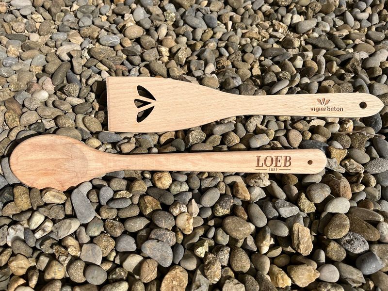 Bedruckter Holzlöffel