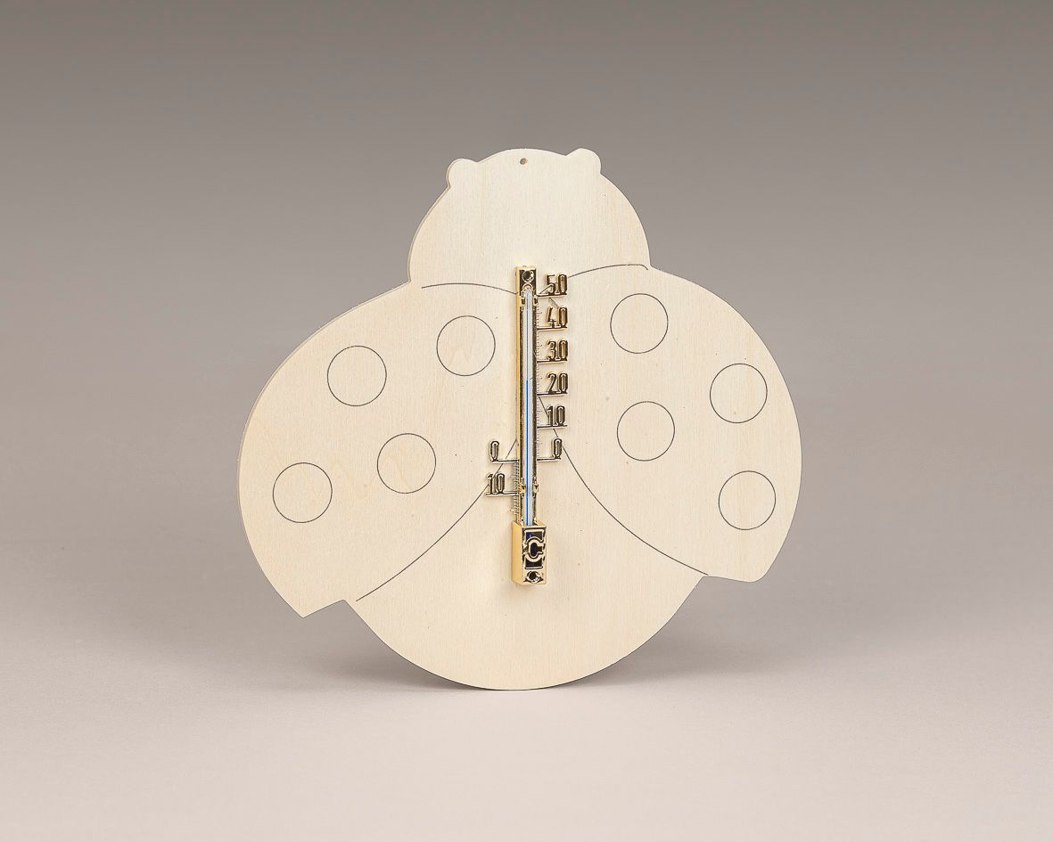 Marienkäfer  mit Thermometer