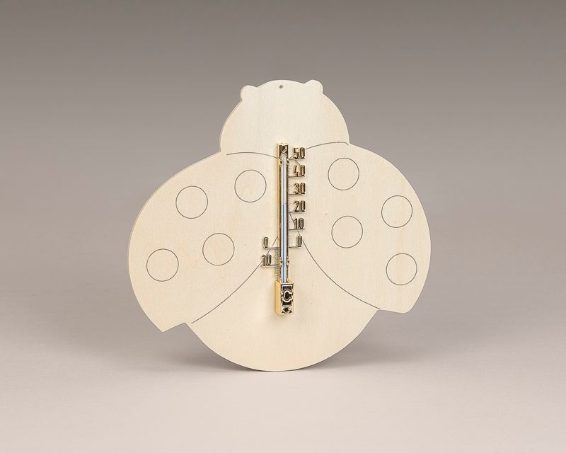 Marienkäfer  mit Thermometer
