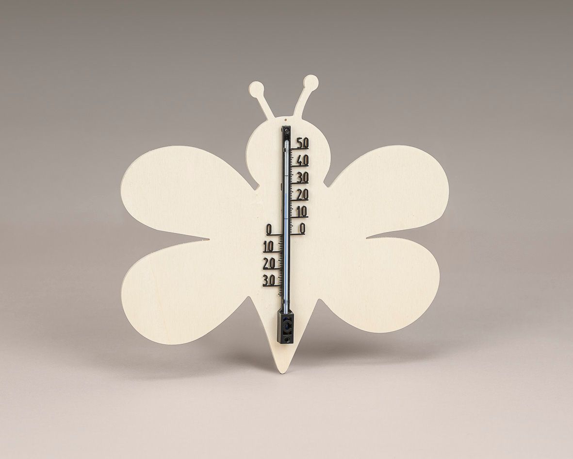 Biene mit Thermometer